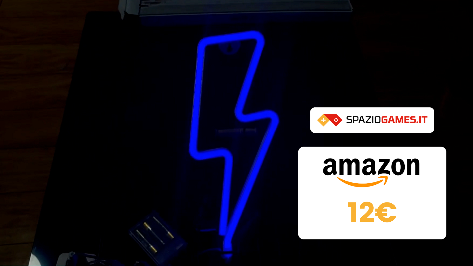 Insegna neon fulmine a un prezzo TOP su Amazon! Solo 12€