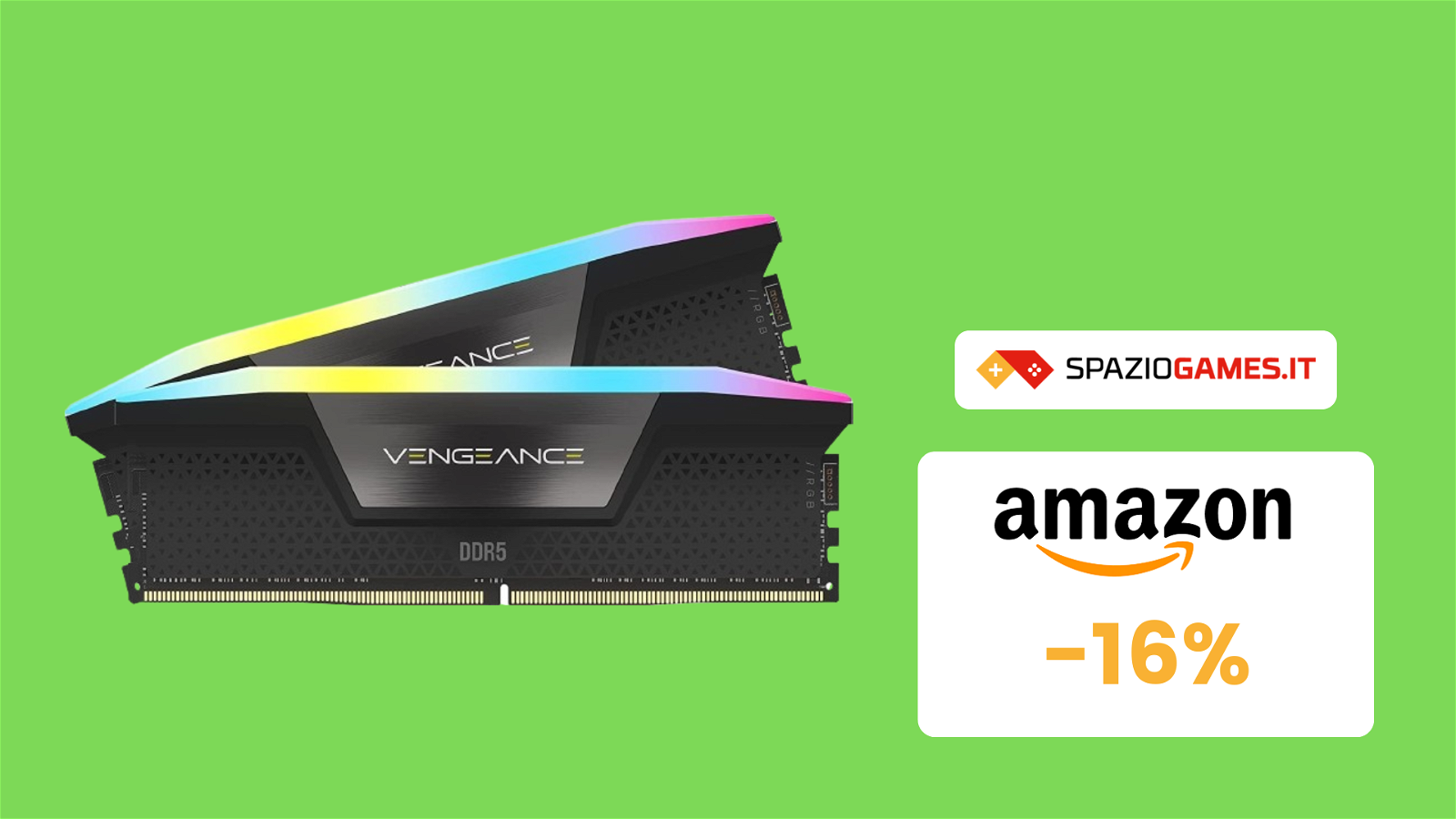 L'OTTIMO Corsair Vengeance RAM DDR5 lo paghi solo 127€ su Amazon!