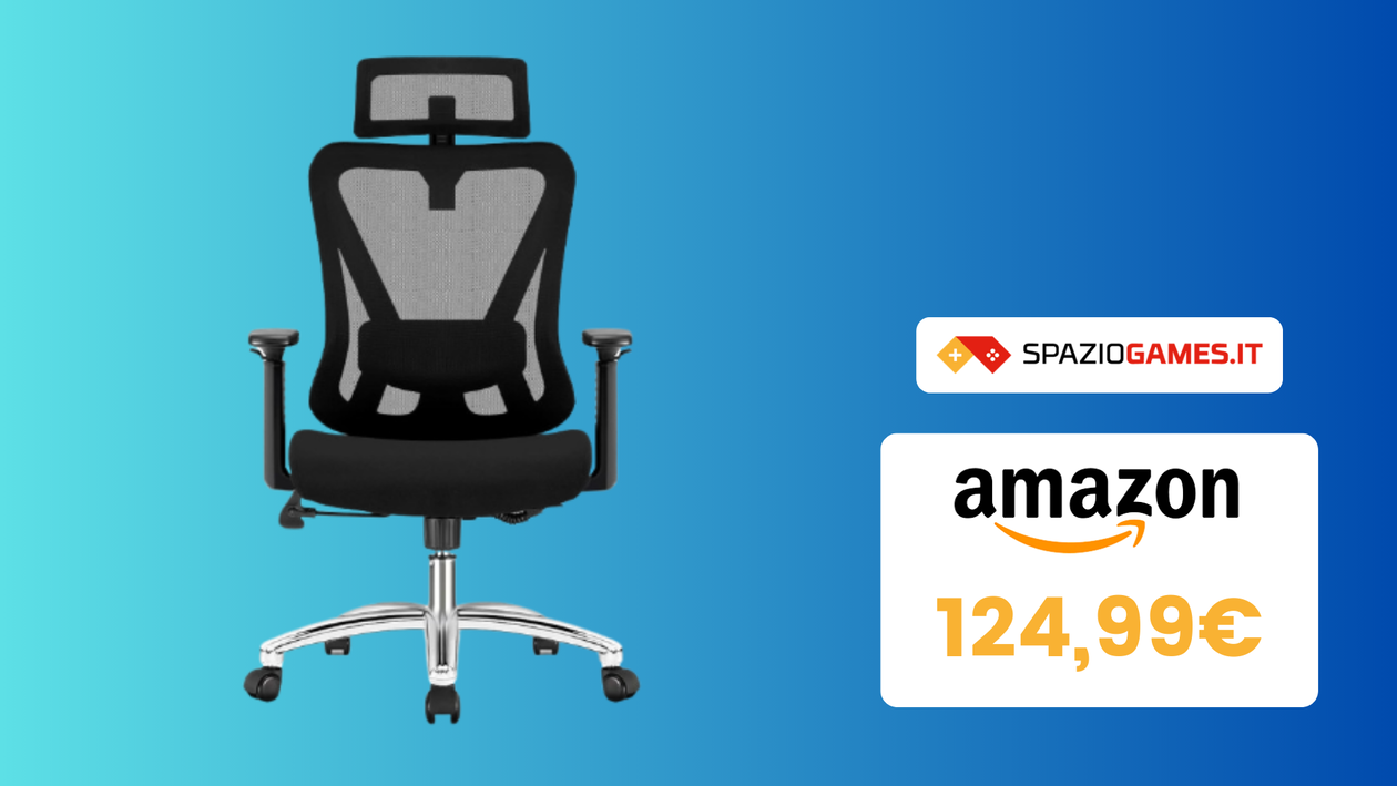 Immagine di PREZZO TOP! Sconto di 75€ sulla sedie ergonomica Durrafy!