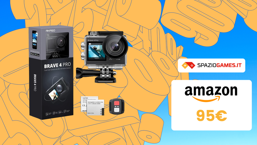 Immagine di Questa SPLENDIDA Action Cam AKASO costa solo 95€!