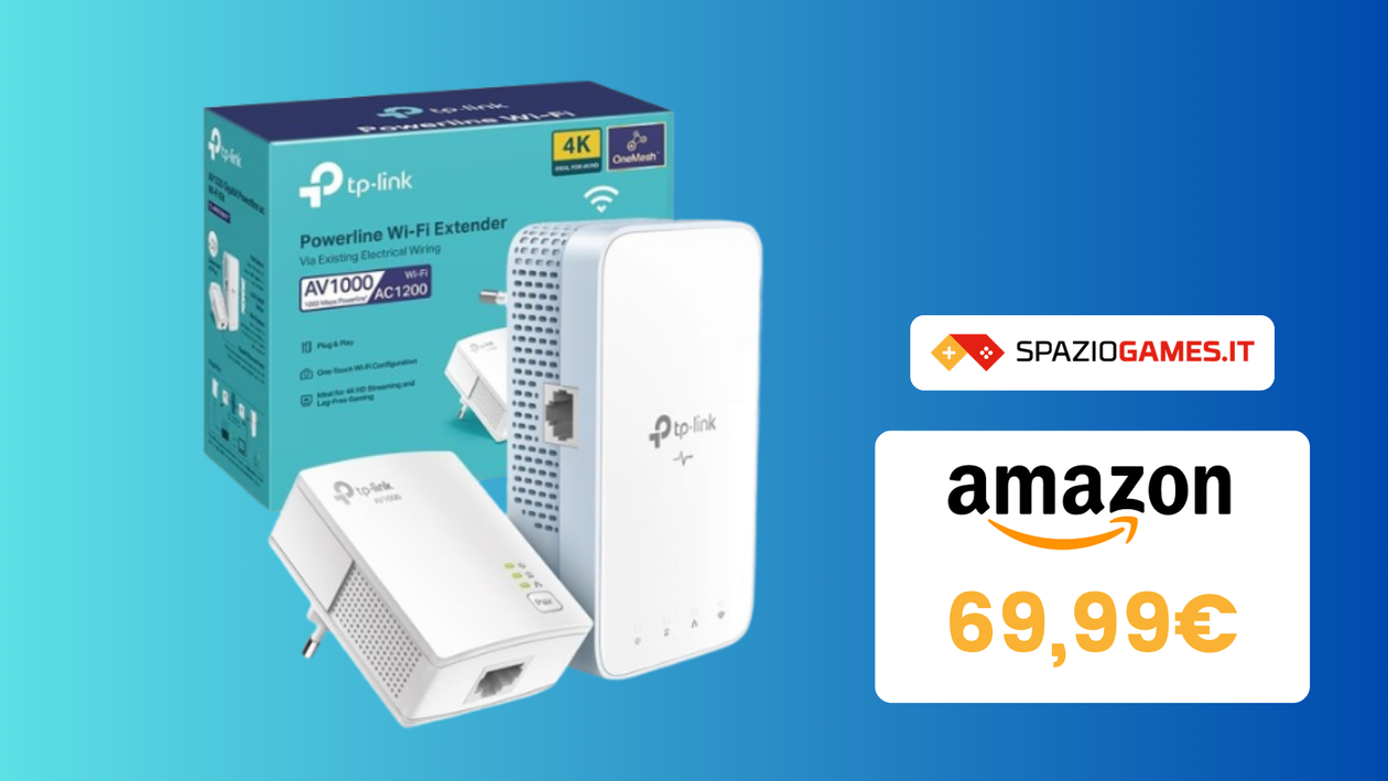 Immagine di Paghi poco e funziona bene: WiFi Extender TP-Link TL-WPA1000 a soli 69,99€!