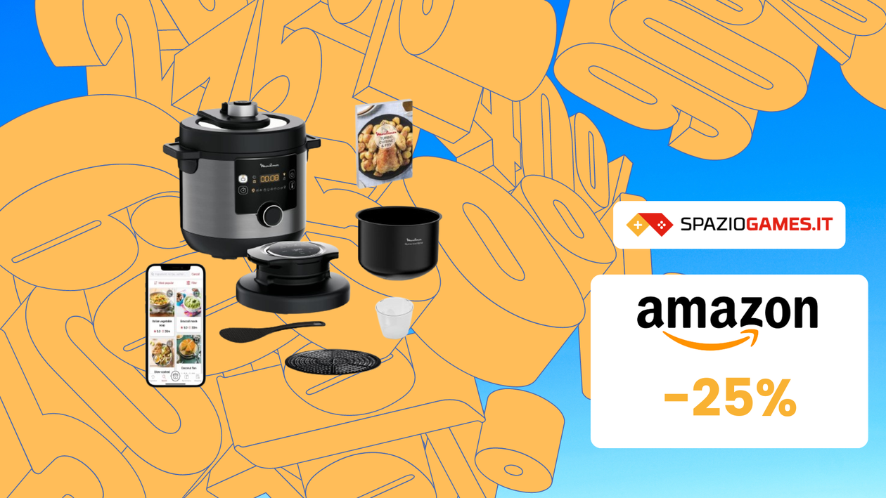 Immagine di Questo Multicooker Moulinex è al MINIMO STORICO su Amazon! (-25%)