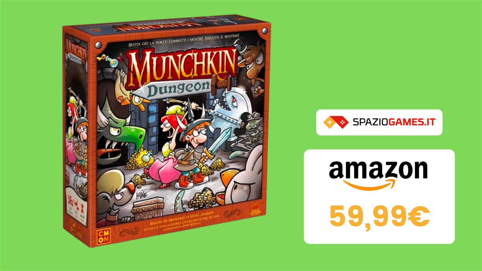 Il DIVERTENTISSIMO Munchkin Dungeon ora costa solo 59€!
