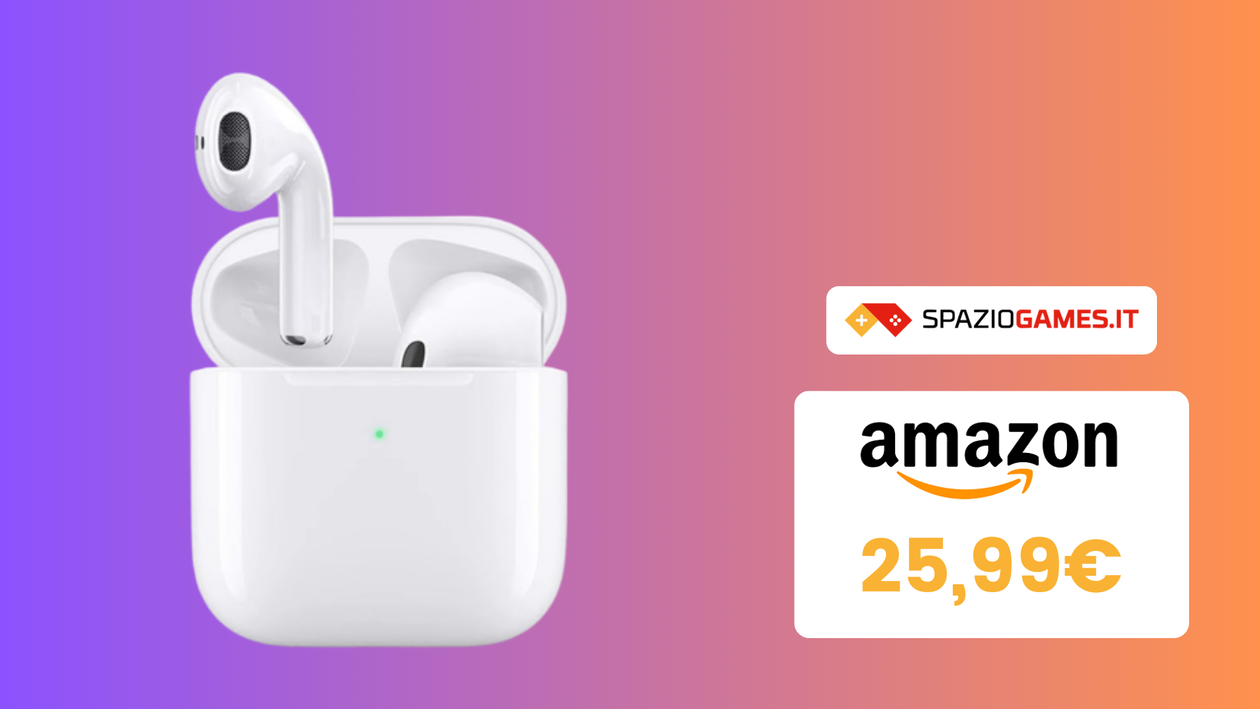 Immagine di PREZZO SHOCK! Cuffie Bluetooth Air Buds Pods Sport a Soli 25€!