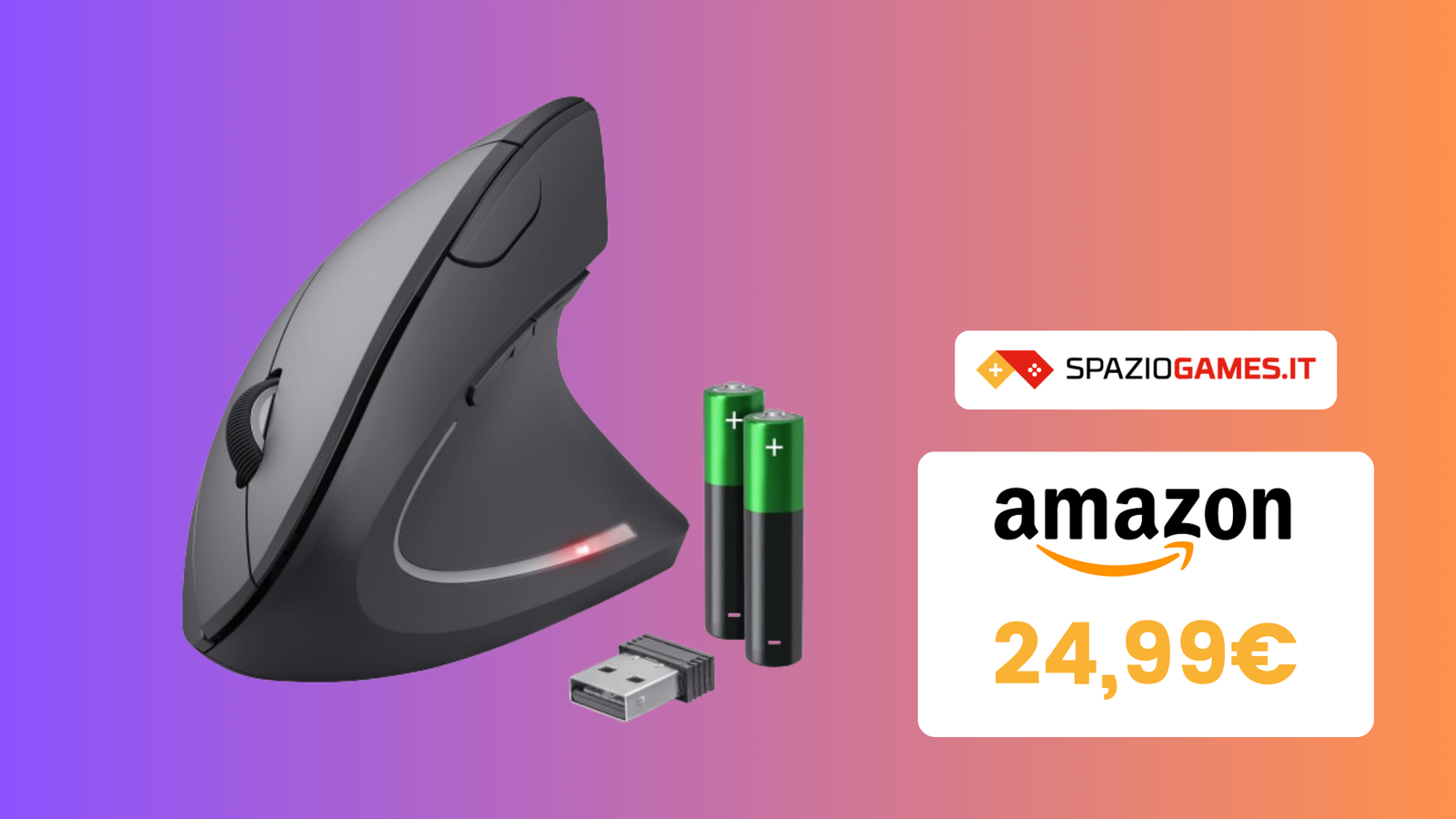 Un OTTIMO mouse verticale a soli 25€? Eccolo!