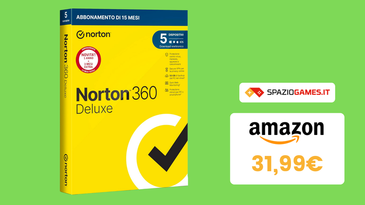 Norton 360 Deluxe ora a SOLI 32€: SUPER offerta!