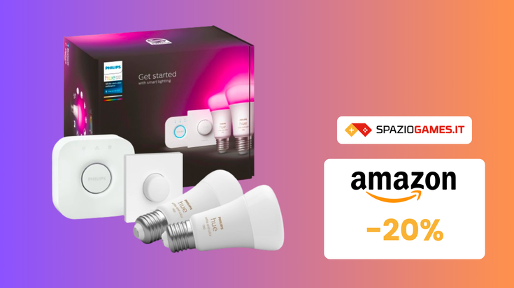 BOMBA AMAZON: lampadine smart Philips con Bridge Hue ora in sconto del 20%