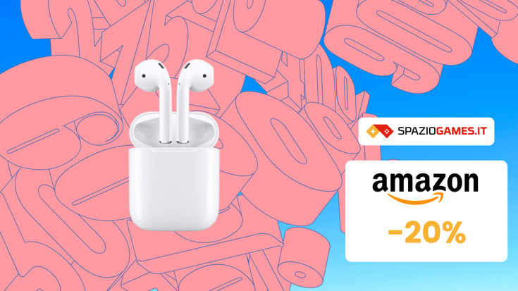 SVUOTATUTTO AMAZON: AirPods Apple 2ª Gen in sconto del 20%