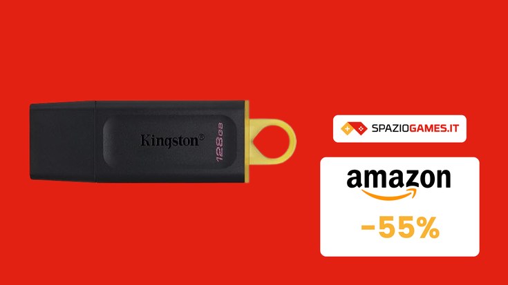 SUPER sconto su questa utilissima chiavetta Kingston da 128GB! (-55%)