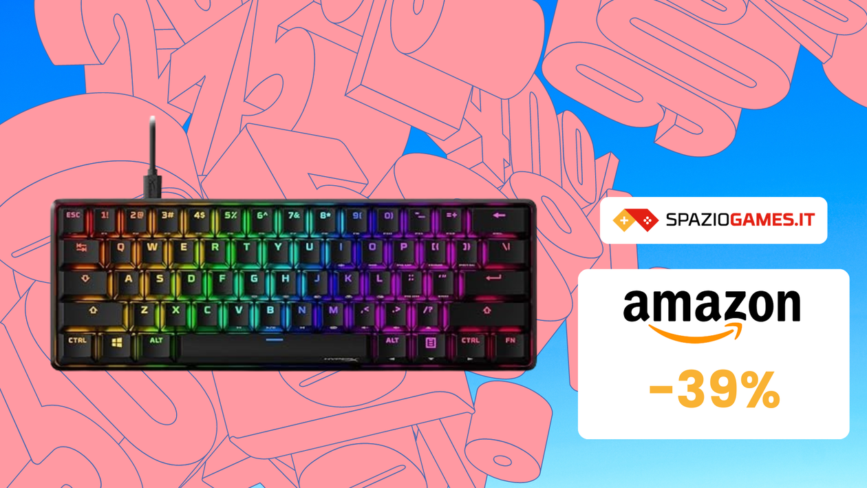 Immagine di SVUOTATUTTO AMAZON: Tastiera da Gaming HyperX in sconto del 39%