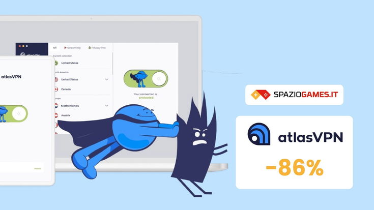 Atlas VPN: 86% di sconto sul piano biennale e 6 mesi GRATIS!