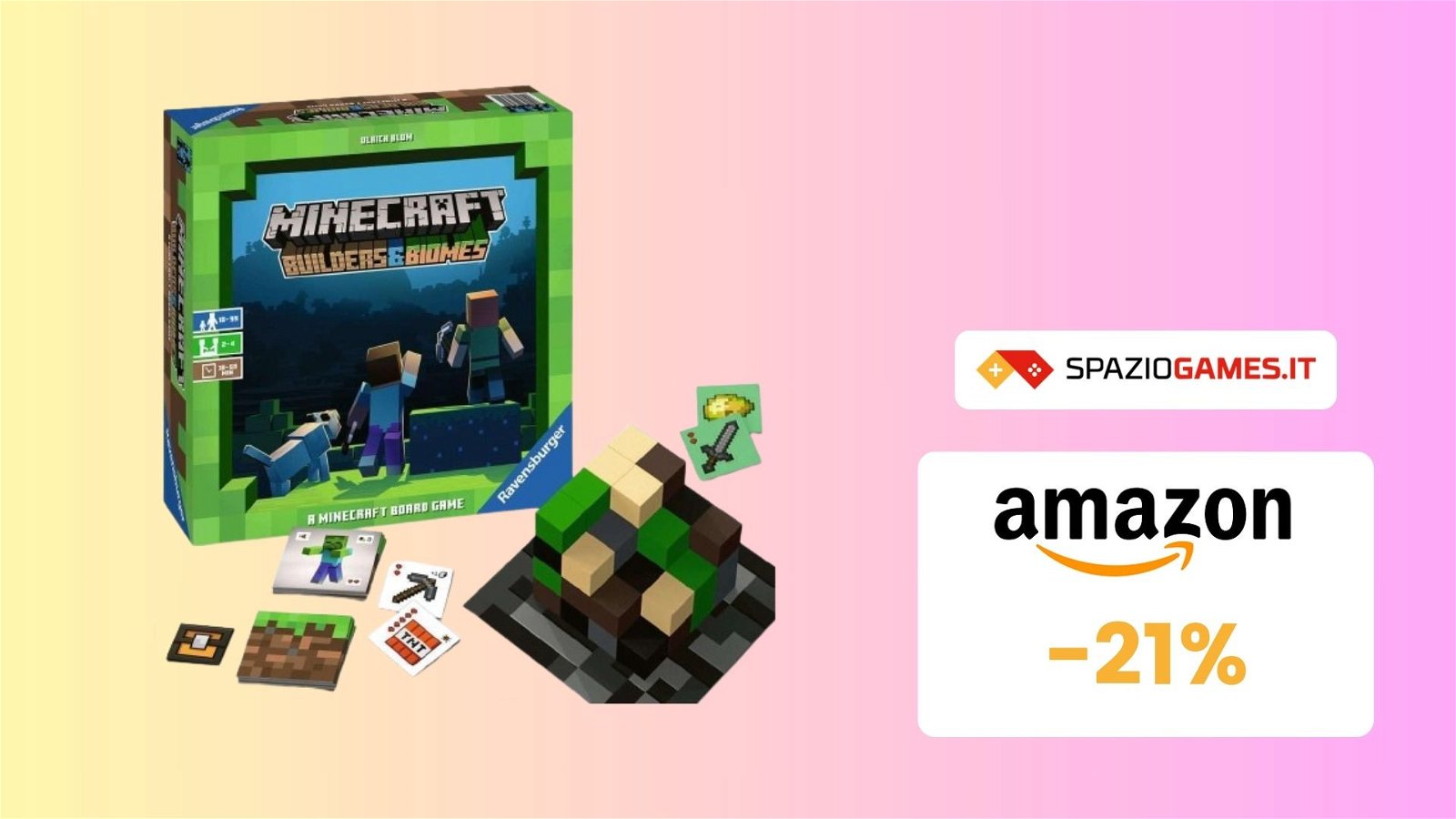 Il gioco da tavolo Minecraft Builders & Biomes in SUPER SCONTO a soli 30€!  (-21%) - SpazioGames