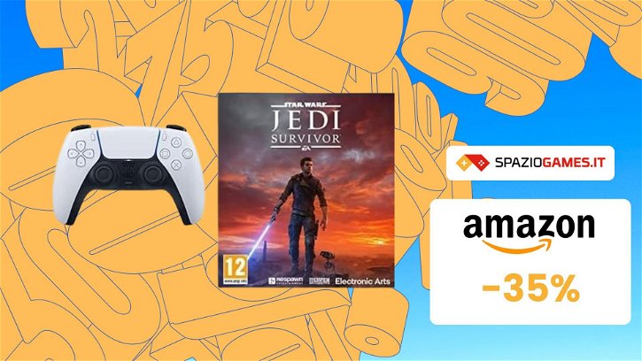 Immagine di Bundle DualSense + Star Wars Jedi Survivor per PS5, CHE PREZZO! Su Amazon risparmi il 35%!