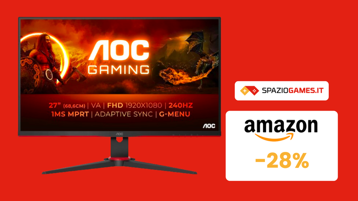 Monitor gaming AOC da 240Hz ora a un SUPER PREZZO (-28%)