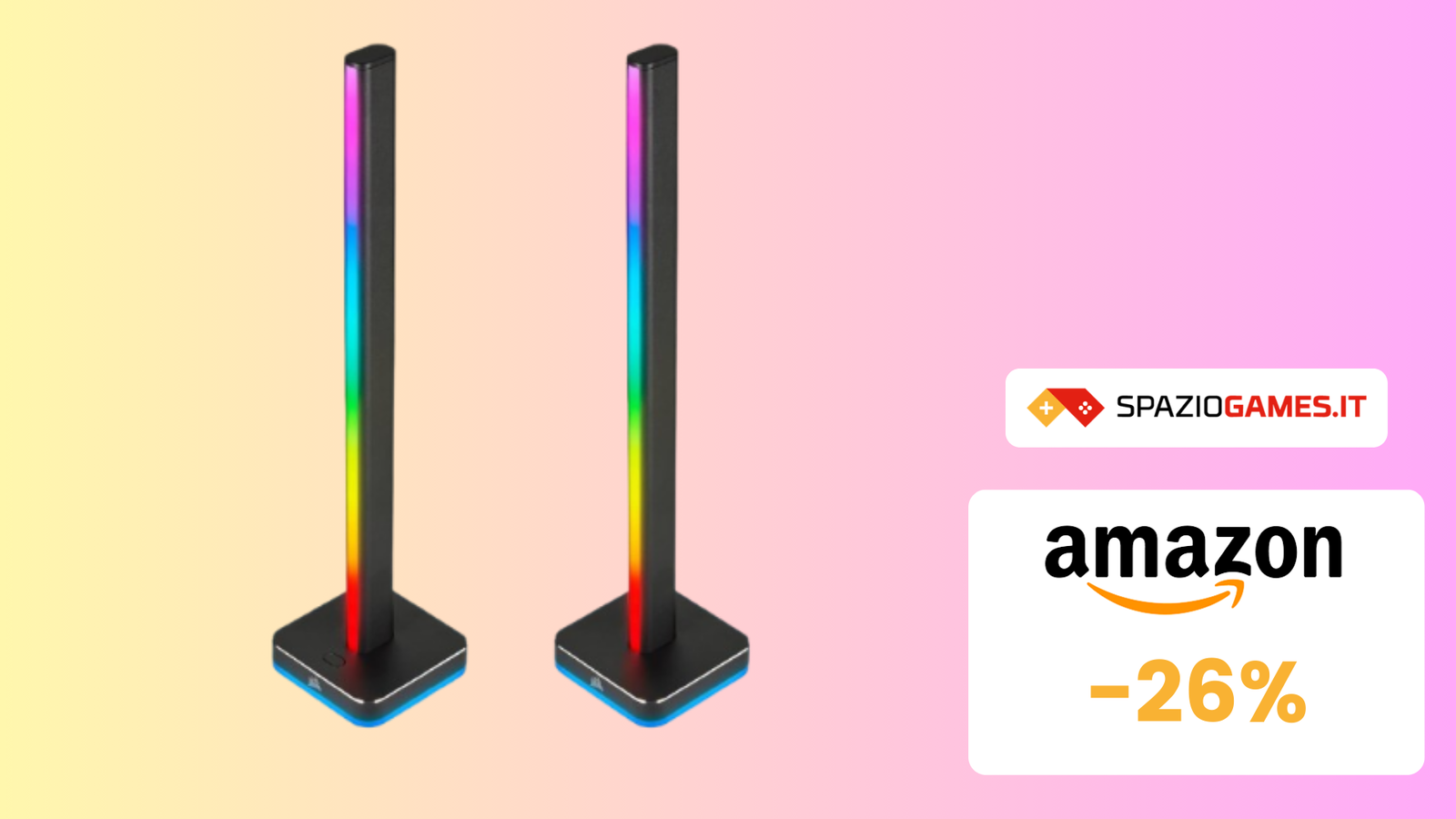 Torri luminose smart Corsair SOTTOCOSTO su Amazon, AFFARE al -26%