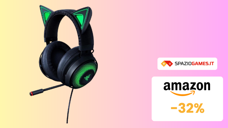 Cuffie Razer Kraken Kitty, CHE PREZZO! Su Amazon risparmi il 32%