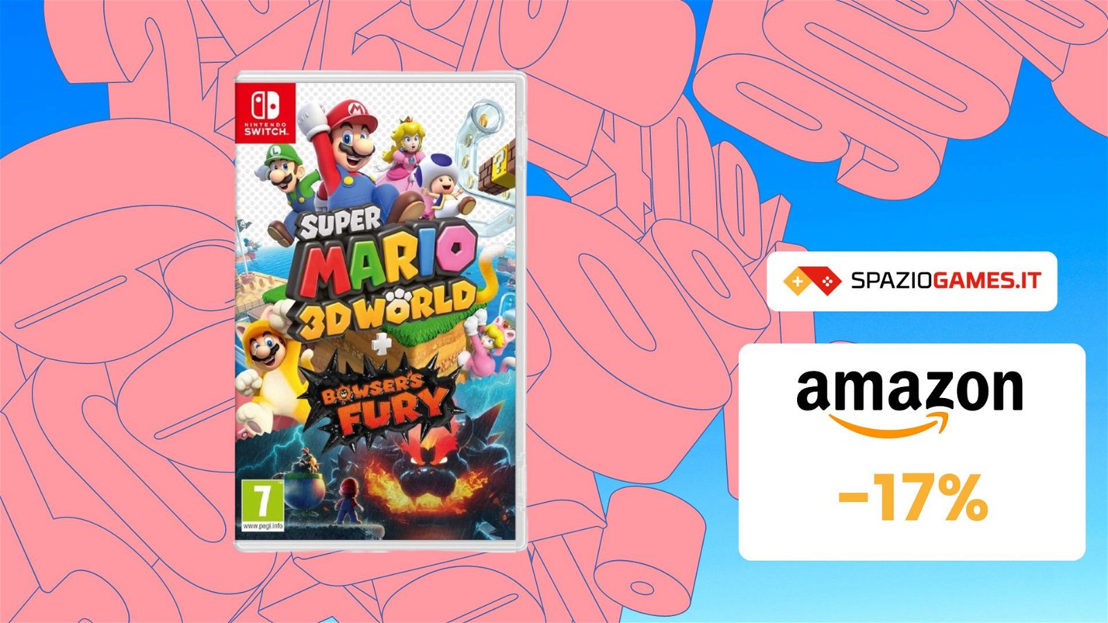 SVUOTATUTTO AMAZON: Super Mario 3D World + Bowser's Fury in sconto del 17%!