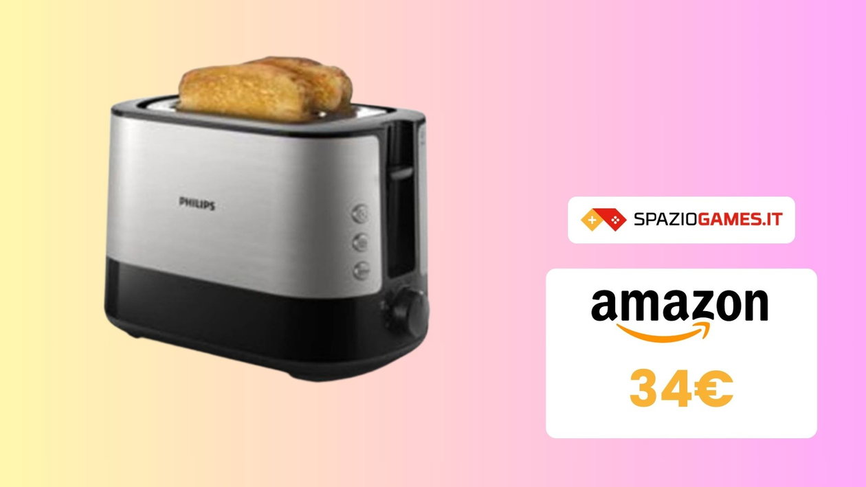 Immagine di SOLO 35€ per questo tostapane PHILIPS: doratura sempre perfetta!