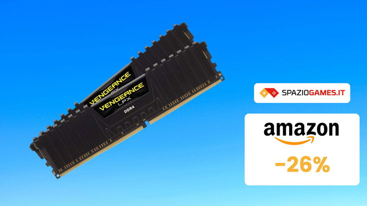 Prezzo BOMBA su questo kit di RAM DDR4 Corsair Vengeance! (-26%)