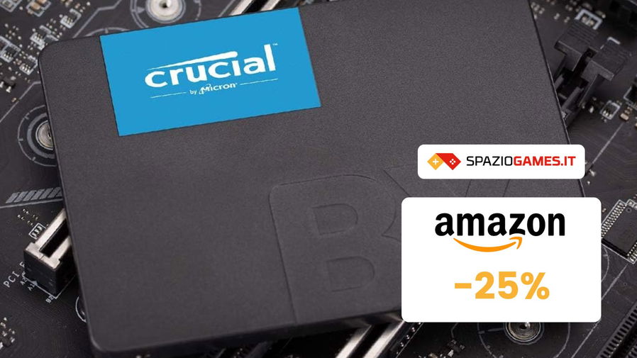 Immagine di SSD Crucial BX500 480 GB SOLI 45€ su Amazon! VERO AFFARE!