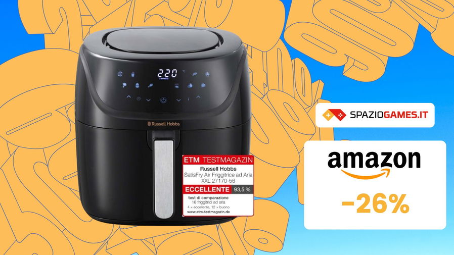 Immagine di Friggitrice ad aria Russell Hobbs XXL, CHE PREZZO! Su Amazon risparmi il 26%!