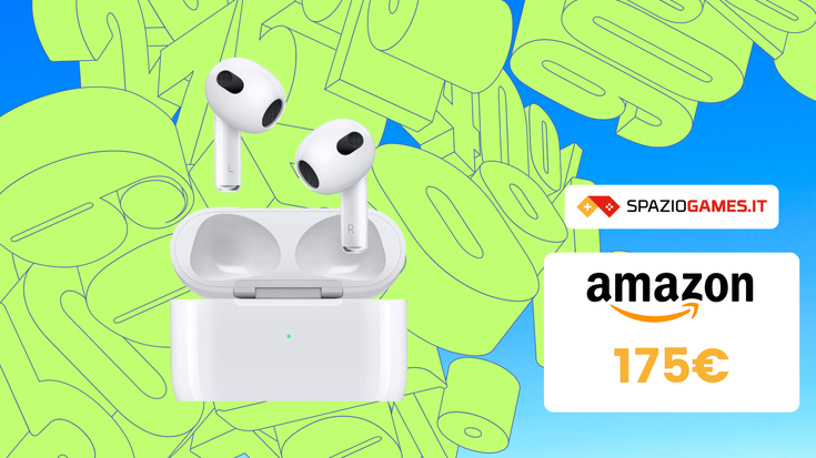 AirPods (terza generazione) con custodia di ricarica MagSafe oggi a SOLO 175€!