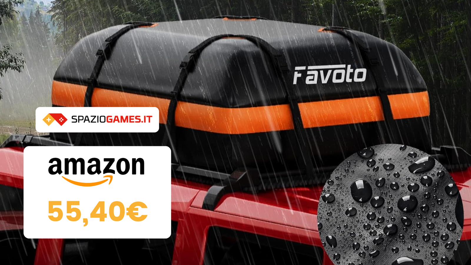 Aumentate lo spazio nella vostra auto con questa borsa per tetto in SCONTO (-22%)!