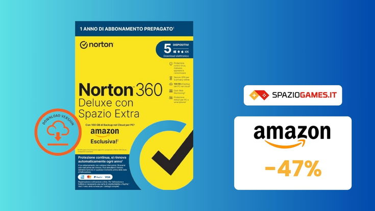 Norton 360 Premium a SOLI 19€! 47% di SCONTO!