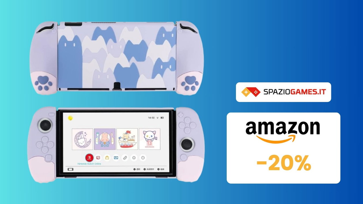Immagine di Prezzo PICCOLISSIMO su questa custodia ergonomica GeekShare per Switch OLED! La paghi solo 17€!