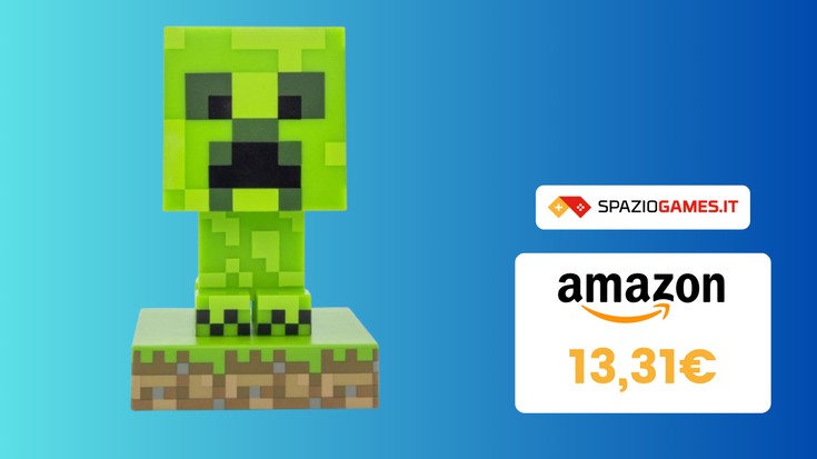 PREZZO TOP! Lampada Minecraft Creeper 3D a SOLI 13,31€!