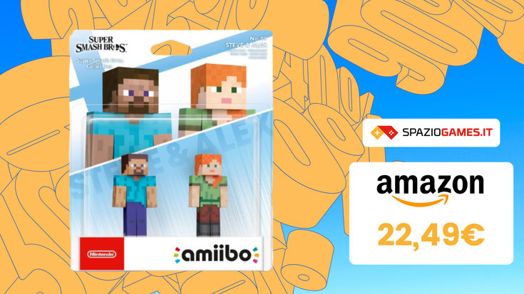 SVENDITA TOTALE! amiibo Steve & Alex a SOLI 22,49€!