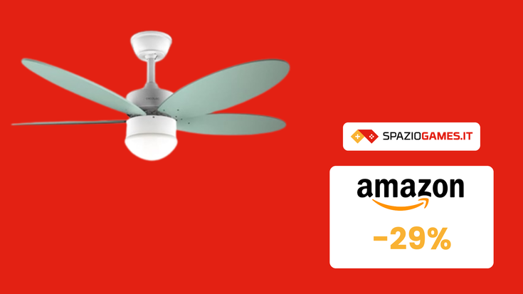 OFFERTA SUPER su questo ventilatore da soffitto con lampada integrata! 57€!