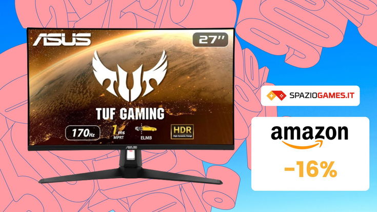 Monitor gaming ASUS TUF 27" 170Hz al prezzo PIU' BASSO di sempre! (-16%)