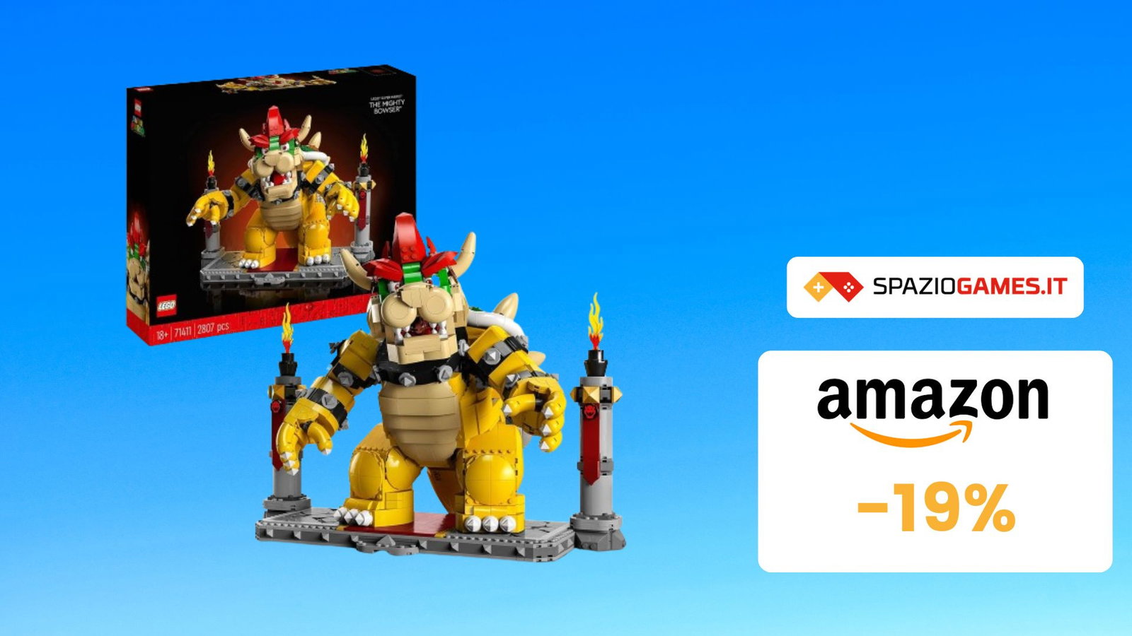 Set LEGO Super Mario di Bowser, CHE PREZZO! Su Amazon risparmi il 19%!