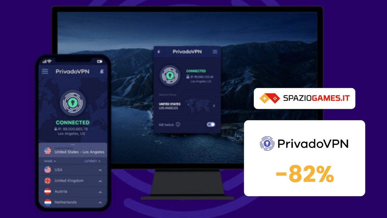 Immagine di Privado VPN: 82% di sconto + 3 mesi GRATIS per un servizio di prim'ordine!