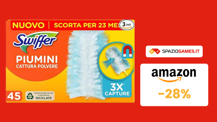 SOLO 27€ per 45 piumini catturapolvere Swiffer Duster! -28%!