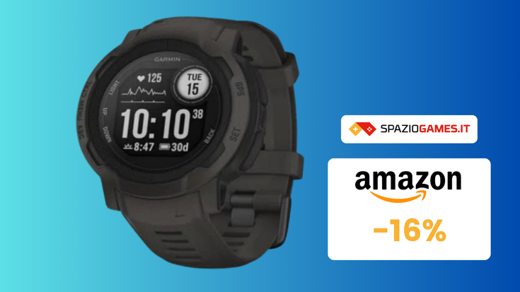 Garmin Instinct 2: smartwatch impermeabile oggi a SOLI 210€!