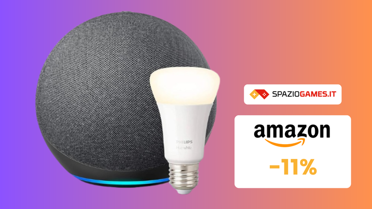 Prezzo TOP sul bundle Echo 4ª Gen + lampadina Philips Hue!