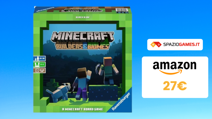 OFFERTA a TEMPO sul gioco da tavolo Minecraft Builders & Biomes: 27€!