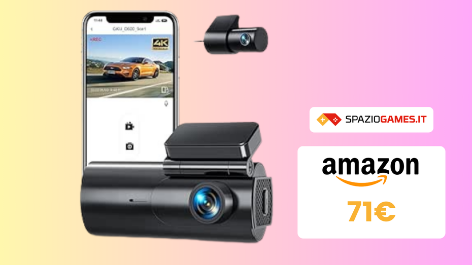 Immagine di Dash cam auto 4K a 71€! UTILISSIMA!