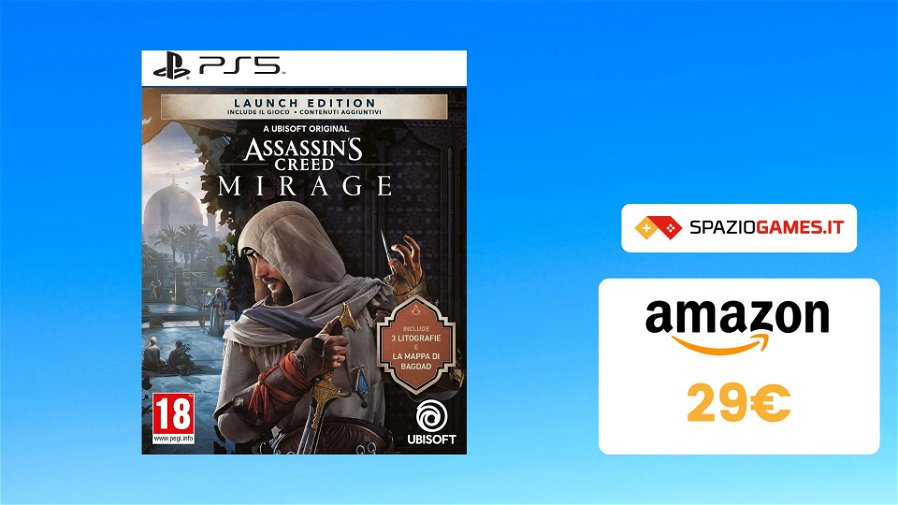 Immagine di La Launch Edition di Assassin's Creed Mirage per PS5 è IN OFFERTA! La pagni MENO di 30€!