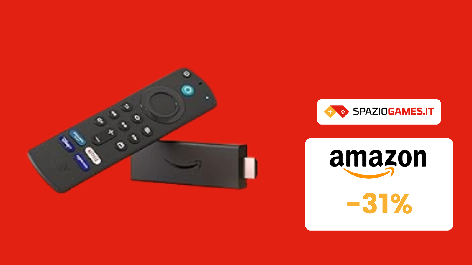 Amazon Fire TV Stick a SOLI 31€! SCONTO del 31%!