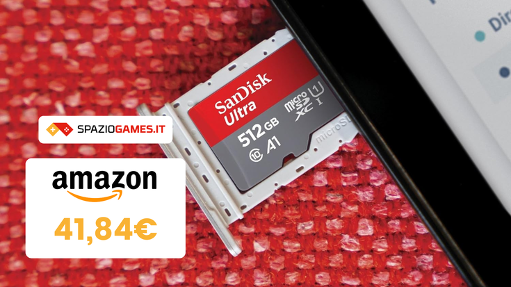 Oggi SOLO 42€ per la microSDXC Sandisk da 512GB!