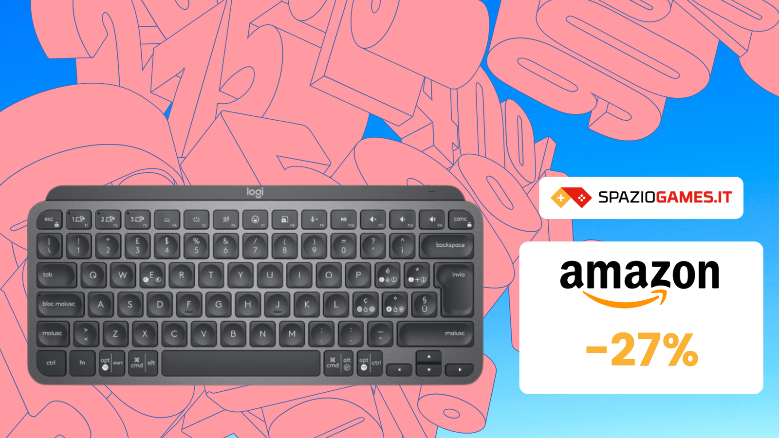 CHE OFFERTA! Tastiera wireless Logitech MX Keys Mini a -27%