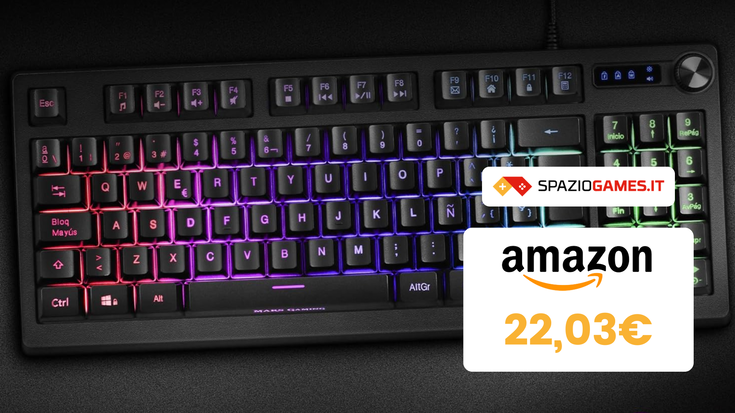 PREZZO SUPER: tastiera gaming RGB a SOLI 22€