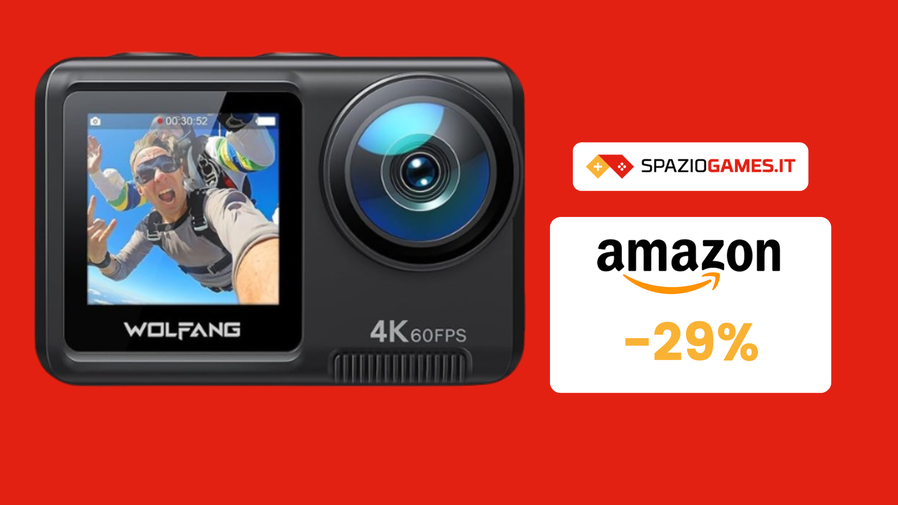 Immagine di Action Cam 4K impermeabile in OFFERTA a 88€!