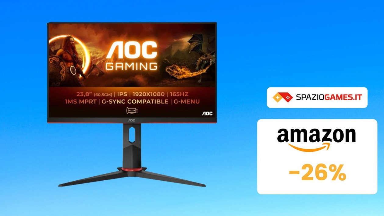 Immagine di Questo monitor AOC 24" 165 Hz può essere vostro a MENO DI 140€! -26%