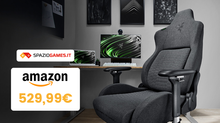 L'OTTIMA sedia gaming Razer Iskur XL è oggi in SCONTO