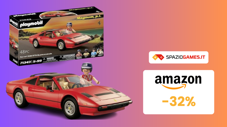 Magnum P.I. con Ferrari di Playmobil: set STUPENDO per i FAN! Solo 51€!