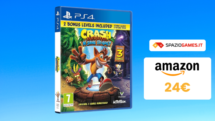 Crash Bandicoot N. Sane Trilogy per PS4 a SOLI 24€!